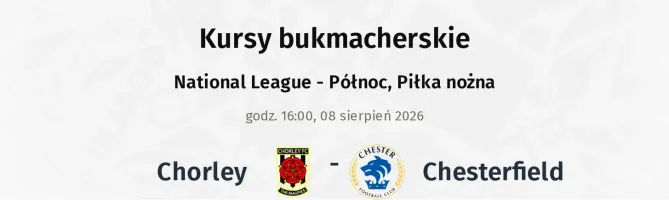 Chorley - Chester FC kursy bukmacherskie