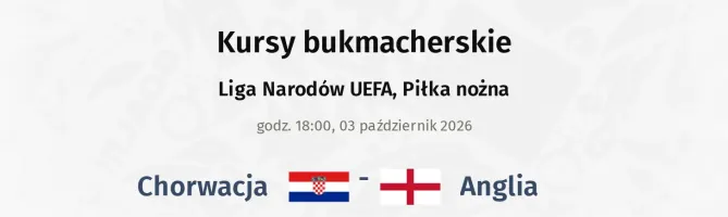 Chorwacja - Anglia kursy bukmacherskie