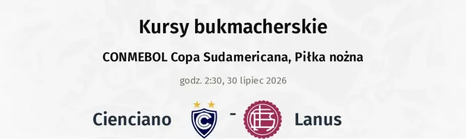 Cienciano - Lanus kursy bukmacherskie