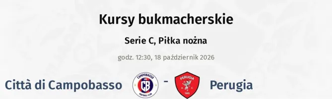 Città di Campobasso - Perugia kursy bukmacherskie