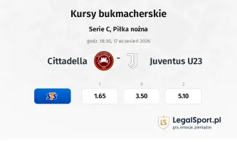 Cittadella - Juventus U23 kursy bukmacherskie