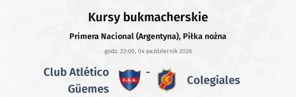 Club Atlético Güemes - Colegiales kursy bukmacherskie