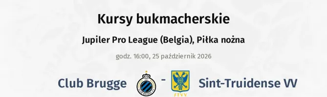 Club Brugge - Sint-Truidense VV kursy bukmacherskie