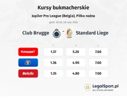 Club Brugge - Standard Liege kursy bukmacherskie