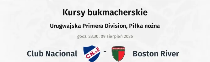 Club Nacional - Boston River kursy bukmacherskie