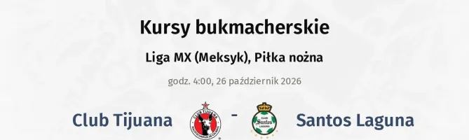 Club Tijuana - Santos Laguna kursy bukmacherskie
