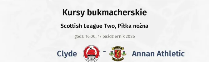 Clyde - Annan Athletic kursy bukmacherskie