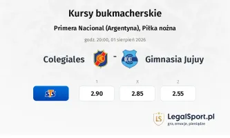 Colegiales - Gimnasia Jujuy kursy bukmacherskie