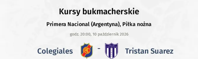 Colegiales - Tristan Suarez kursy bukmacherskie