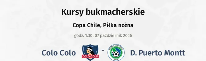 Colo Colo - D. Puerto Montt kursy bukmacherskie