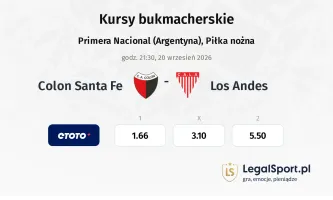 Colon Santa Fe - Los Andes kursy bukmacherskie