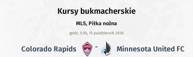 Colorado Rapids - Minnesota United FC kursy bukmacherskie