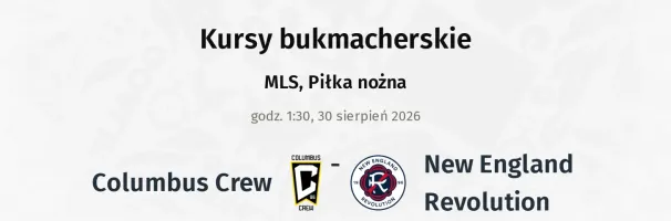 Columbus Crew - New England Revolution kursy bukmacherskie