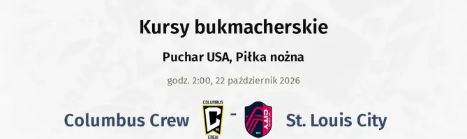 Columbus Crew - St. Louis City kursy bukmacherskie