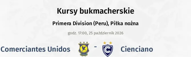 Comerciantes Unidos - Cienciano kursy bukmacherskie