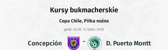 Concepción - D. Puerto Montt kursy bukmacherskie