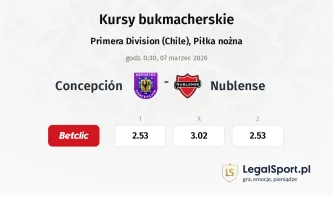 Concepción - Nublense kursy bukmacherskie