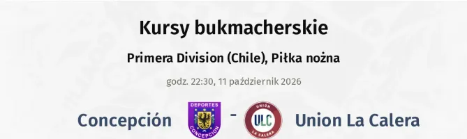 Concepción - Union La Calera kursy bukmacherskie
