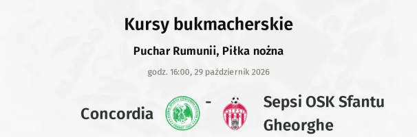 Concordia - Sepsi OSK Sfantu Gheorghe kursy bukmacherskie