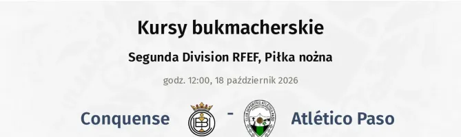 Conquense - Atlético Paso kursy bukmacherskie