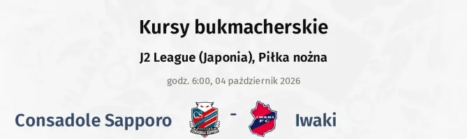 Consadole Sapporo - Iwaki kursy bukmacherskie
