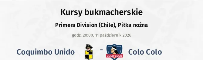 Coquimbo Unido - Colo Colo kursy bukmacherskie