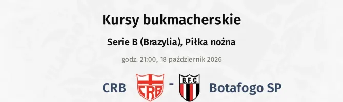 CRB - Botafogo SP kursy bukmacherskie