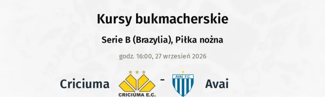 Criciuma - Avai kursy bukmacherskie