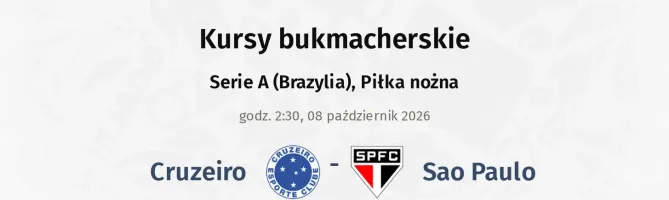 Cruzeiro - Sao Paulo kursy bukmacherskie
