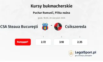 CSA Steaua Bucureşti - Csikszereda kursy bukmacherskie