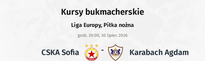 CSKA Sofia - Qarabag kursy bukmacherskie