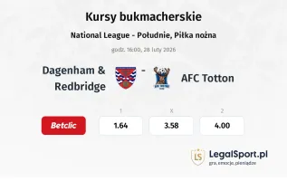 Dagenham & Redbridge - AFC Totton kursy bukmacherskie