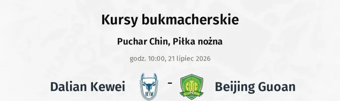Dalian Kewei - Beijing Guoan kursy bukmacherskie