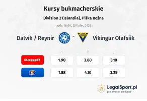 Dalvík / Reynir - Vikingur Olafsiik kursy bukmacherskie