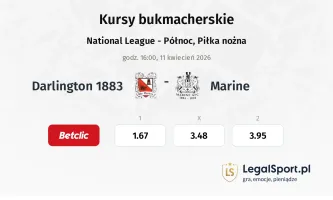 Darlington 1883 - Marine kursy bukmacherskie