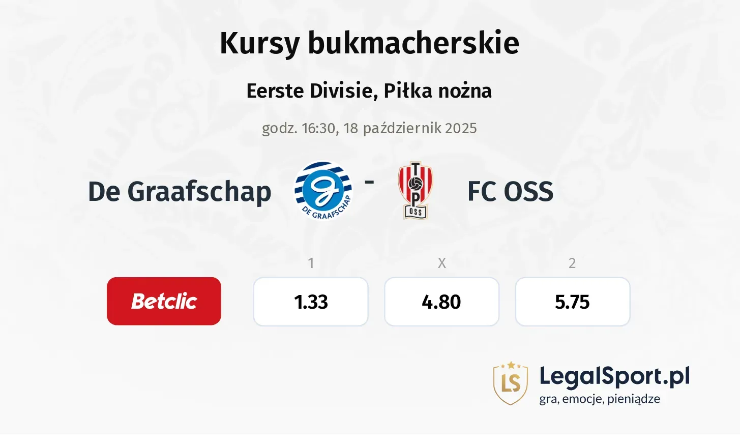 De Graafschap - FC OSS kursy bukmacherskie