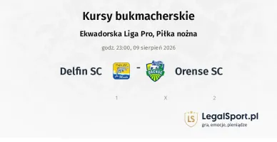 Delfin SC - Orense SC kursy bukmacherskie