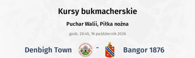 Denbigh Town - Bangor 1876 kursy bukmacherskie