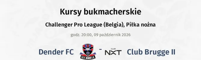 Dender FC - Club Brugge II kursy bukmacherskie