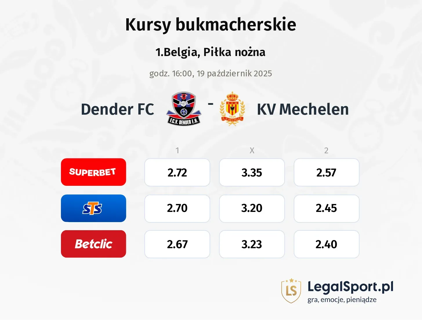 Dender FC - KV Mechelen kursy bukmacherskie