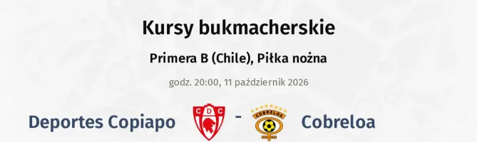 Deportes Copiapo - Cobreloa kursy bukmacherskie