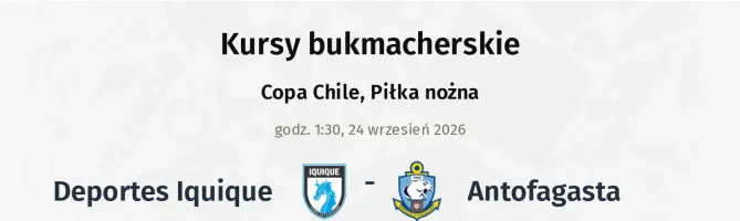 Deportes Iquique - Antofagasta kursy bukmacherskie