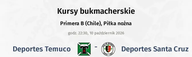 Deportes Temuco - Deportes Santa Cruz kursy bukmacherskie