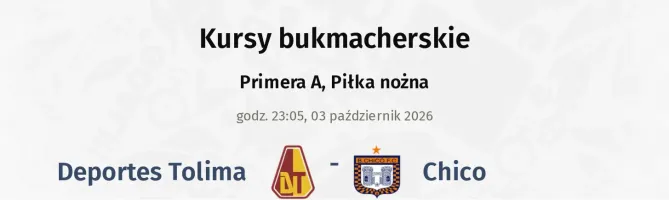 Deportes Tolima - Chico kursy bukmacherskie
