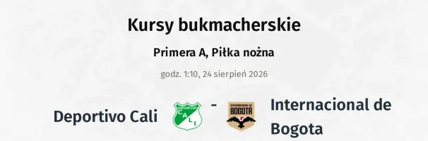 Deportivo Cali - Internacional de Bogota kursy bukmacherskie