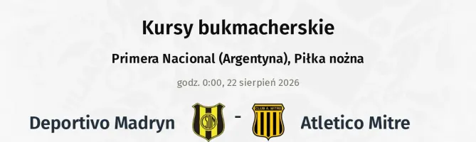 Deportivo Madryn - Atletico Mitre kursy bukmacherskie