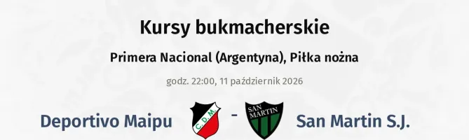Deportivo Maipu - San Martin S.J. kursy bukmacherskie