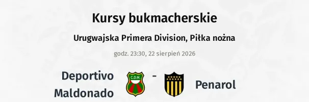 Deportivo Maldonado - Penarol kursy bukmacherskie