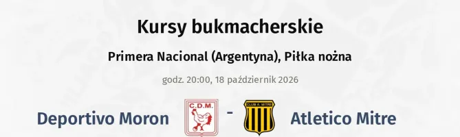 Deportivo Moron - Atletico Mitre kursy bukmacherskie