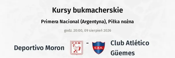 Deportivo Moron - Club Atlético Güemes kursy bukmacherskie